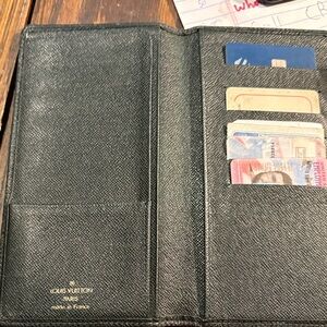 Louis Vuitton Textured Black Card Holder